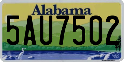 AL license plate 5AU7502