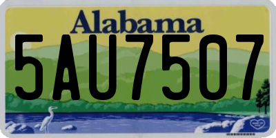 AL license plate 5AU7507