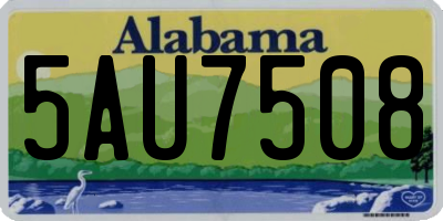 AL license plate 5AU7508