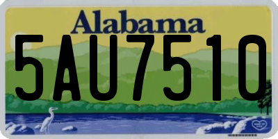 AL license plate 5AU7510