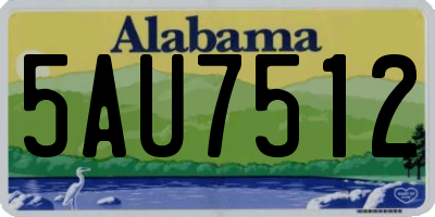 AL license plate 5AU7512