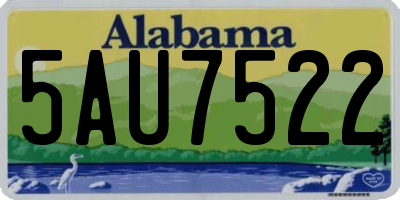 AL license plate 5AU7522