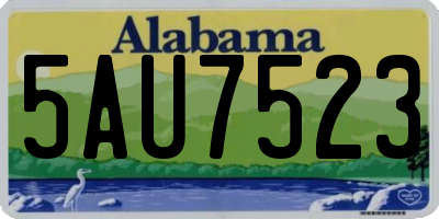 AL license plate 5AU7523