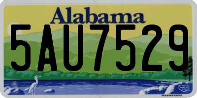 AL license plate 5AU7529
