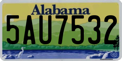 AL license plate 5AU7532