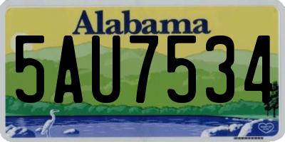 AL license plate 5AU7534
