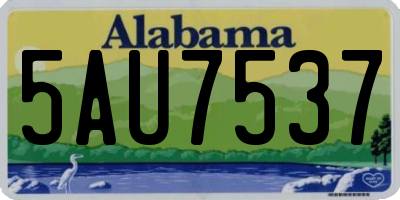 AL license plate 5AU7537