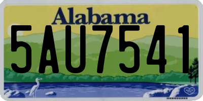 AL license plate 5AU7541
