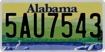 AL license plate 5AU7543