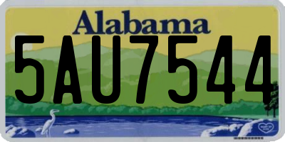AL license plate 5AU7544
