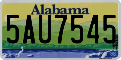 AL license plate 5AU7545