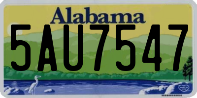AL license plate 5AU7547