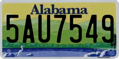 AL license plate 5AU7549