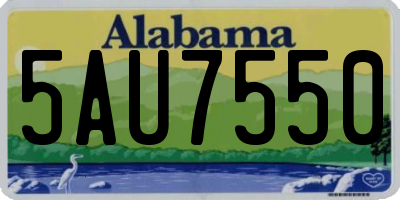 AL license plate 5AU7550