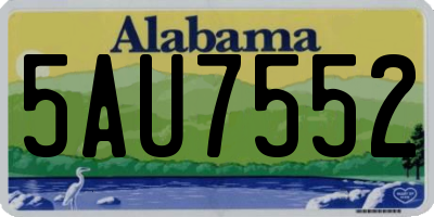 AL license plate 5AU7552
