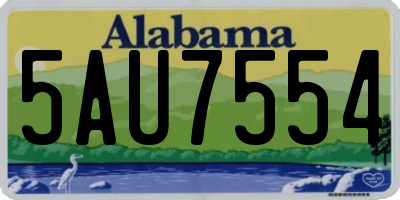 AL license plate 5AU7554