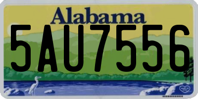 AL license plate 5AU7556
