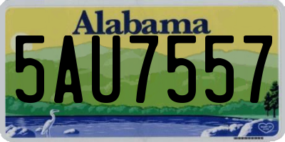 AL license plate 5AU7557