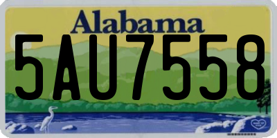 AL license plate 5AU7558