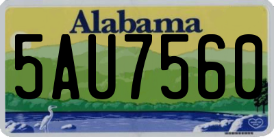 AL license plate 5AU7560
