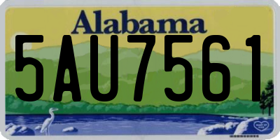 AL license plate 5AU7561