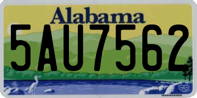AL license plate 5AU7562