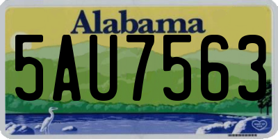 AL license plate 5AU7563