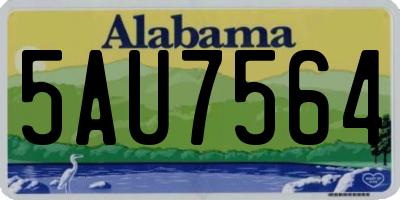 AL license plate 5AU7564