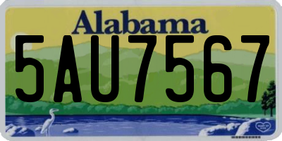 AL license plate 5AU7567