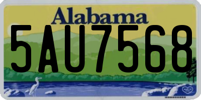 AL license plate 5AU7568