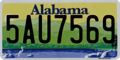 AL license plate 5AU7569