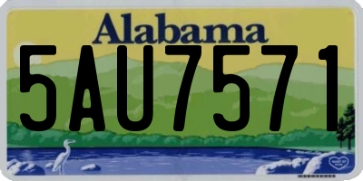 AL license plate 5AU7571