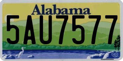 AL license plate 5AU7577
