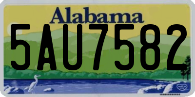 AL license plate 5AU7582