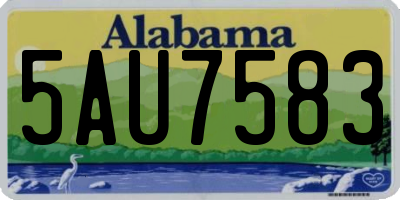 AL license plate 5AU7583