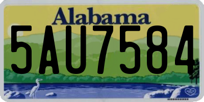 AL license plate 5AU7584