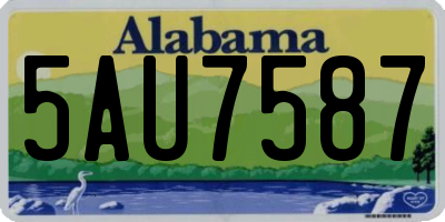 AL license plate 5AU7587