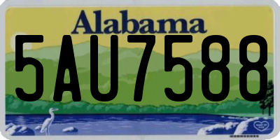 AL license plate 5AU7588