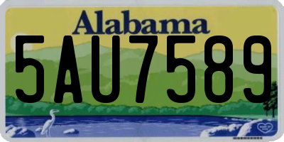 AL license plate 5AU7589