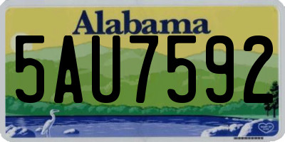 AL license plate 5AU7592