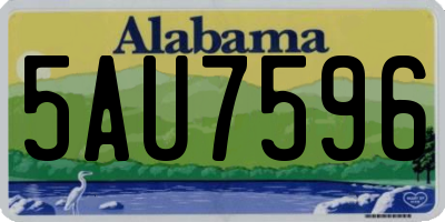 AL license plate 5AU7596