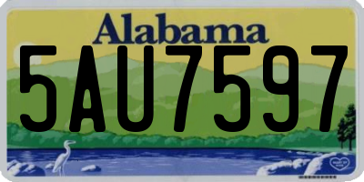 AL license plate 5AU7597