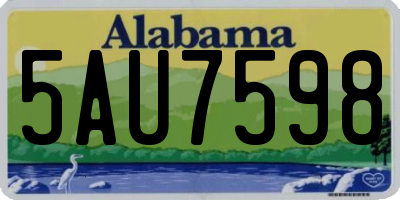 AL license plate 5AU7598