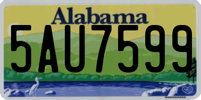 AL license plate 5AU7599