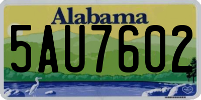 AL license plate 5AU7602