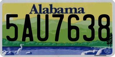 AL license plate 5AU7638