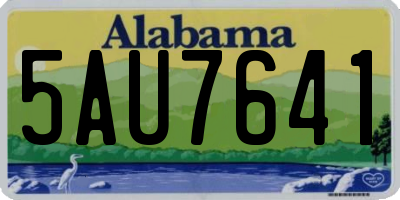 AL license plate 5AU7641