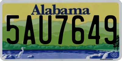 AL license plate 5AU7649