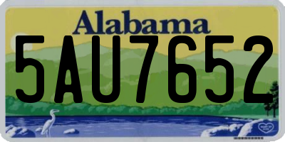 AL license plate 5AU7652