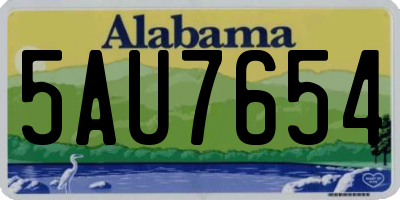 AL license plate 5AU7654